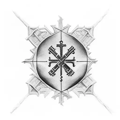 psalm 23:4 in a cross form tattoo design idea