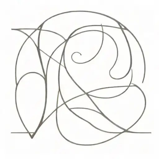 Overlapping letters A tattoo design idea