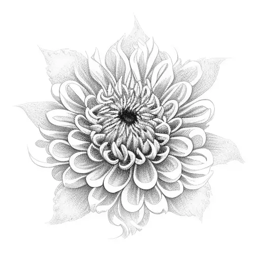 Chrysanthemum tattoo design idea