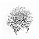 Chrysanthemum tattoo design idea