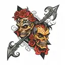 sad boyz tattoo design idea