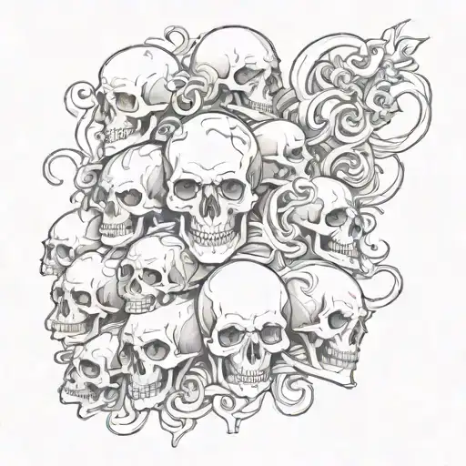 On seven deadly sins to cover the entire length of my right arm above the elbow  And the skulls should be along the enti tattoo design idea