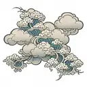 japanese clouds tattoo design idea