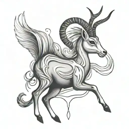 gazelle tattoo design idea