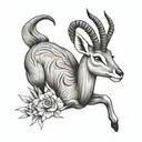 gazelle tattoo design idea
