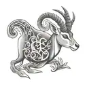 gazelle tattoo design idea