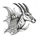 gazelle tattoo design idea