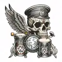 percussion tattoo design idea