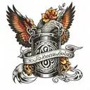 percussion tattoo design idea