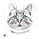 cat and angel in hell tattoo design idea