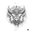 Bison tattoo design idea
