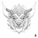Bison tattoo design idea