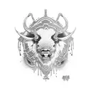 Bison tattoo design idea