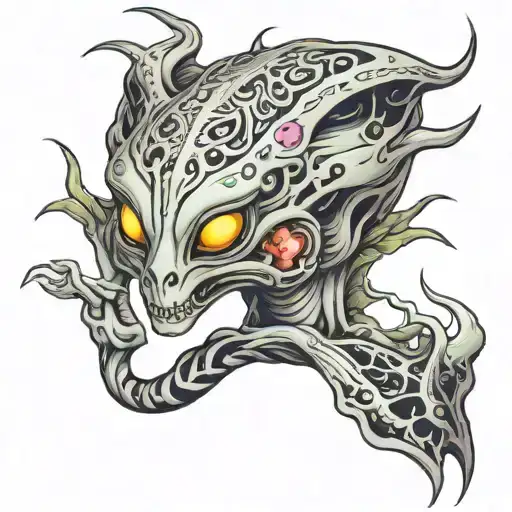 alien sake tattoo design idea