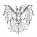 bat wings tattoo design idea