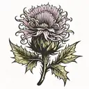 scottish thistle tattoo design idea