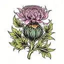 scottish thistle tattoo design idea