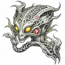 alien sake tattoo design idea