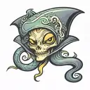 alien sake tattoo design idea