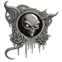 grey alien tattoo design idea