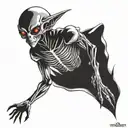 grey alien tattoo design idea