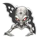 grey alien tattoo design idea