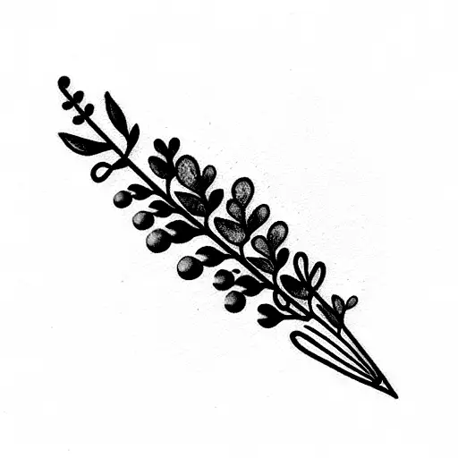 Lavender and Grape tattoo design idea