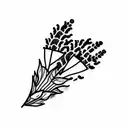 Lavender and Grape tattoo design idea