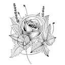 Lavender and Grape tattoo design idea