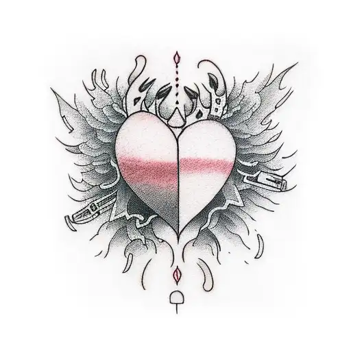 Crying Heart tattoo design idea
