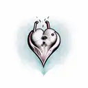 Crying Heart tattoo design idea