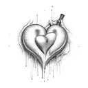 Crying Heart tattoo design idea