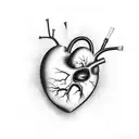 Crying Heart tattoo design idea