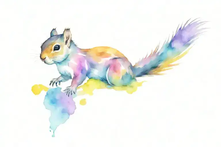 squirrel tattoo design idea