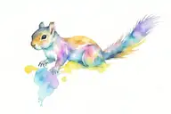 squirrel tattoo design idea