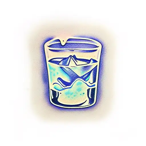 melting ice cube tattoo design idea