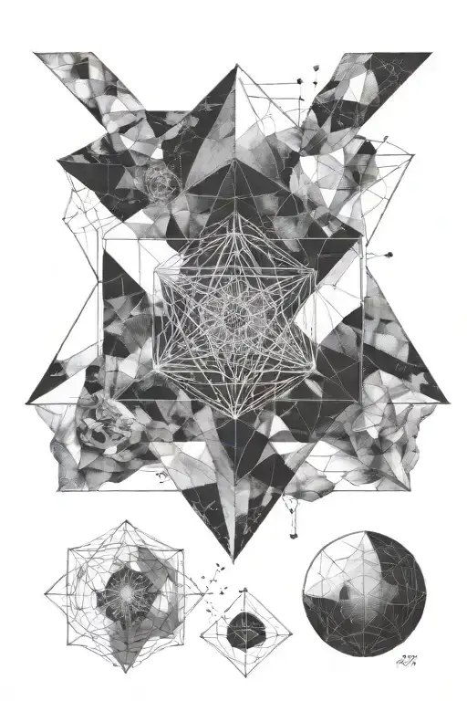 metatron's cube tattoo design idea