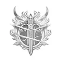 Trident tattoo design idea