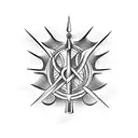 Trident tattoo design idea