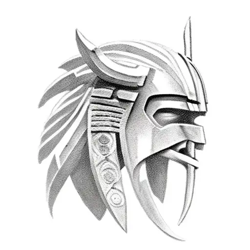 Sketch Spartan Tattoo Idea - BlackInk AI