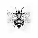 bee squid and weazel  tattoo design idea