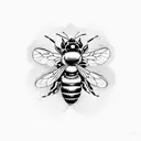 bee squid and weazel  tattoo design idea