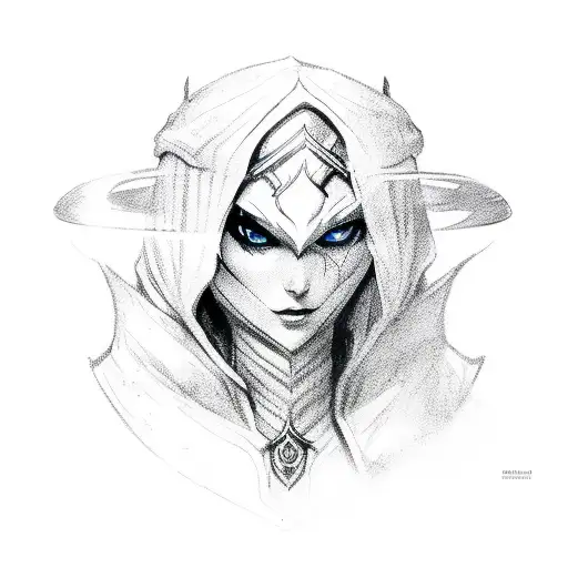 Drow ranger tattoo design idea
