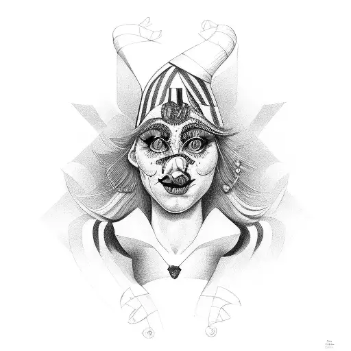 circus freak show party tattoo design idea