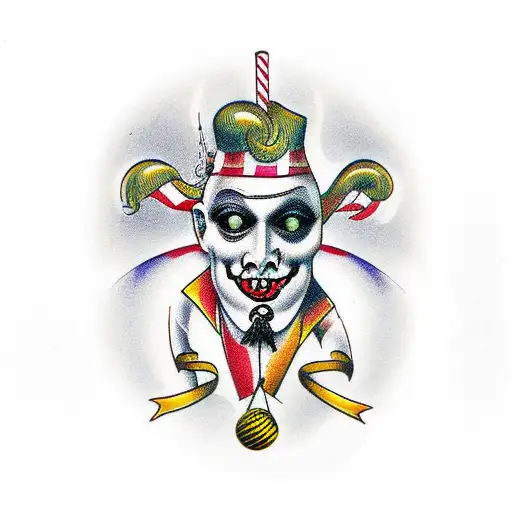 circus freak show party tattoo design idea