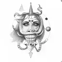 circus freak show party tattoo design idea