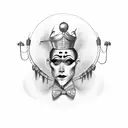 circus freak show party tattoo design idea