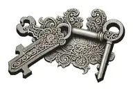 A vintage key unlocking a digital lock, showcasing the balance between tradition and modern technology tattoo design idea