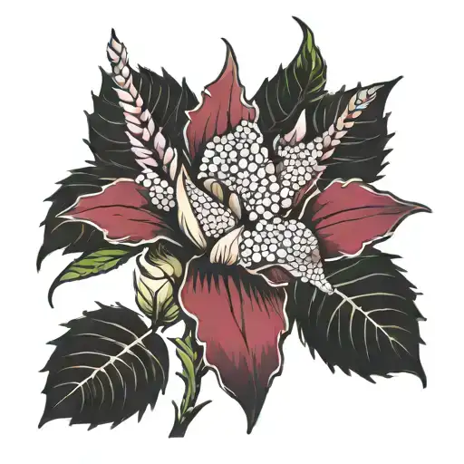 cristata celosia tattoo design idea