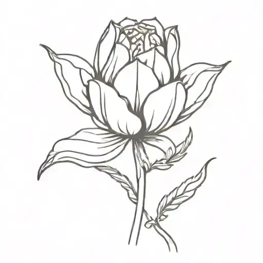 cristata celosia tattoo design idea
